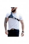 Harnais de Poitrine en Cuir Homme Sexy Adulte Harness Belt Muscle Lingerie Color:Black,Size:One Size 
