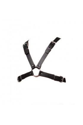 HSQSMWJ Harnais de Corps en Cuir PU Réglable avec Anneau à Boucle Poitrine Bandage Ceinture Faux Gay pour Homme Color:Black,S