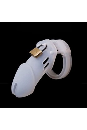 MYNML Verrouillage de Cage dexercice Blanc Long Dispositif de Fixation Portable pour Hommes 5 Tailles ❀528