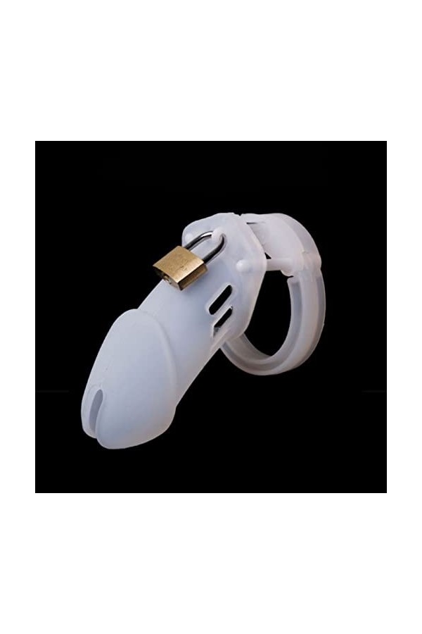 MYNML Verrouillage de Cage dexercice Blanc Long Dispositif de Fixation Portable pour Hommes 5 Tailles ❀528