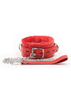 Collier réglable en cuir avec chaîne détachable pour accessoires de vêtements pour dames et filles