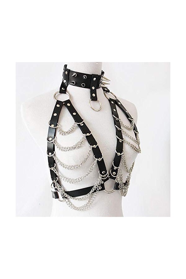 no brand TEYUN Rivet Pointu Punk Harnais Nightclub Sexy Bijoux Taille Casual Ceinture chaîne