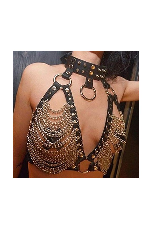 no brand TEYUN Rivet Pointu Punk Harnais Nightclub Sexy Bijoux Taille Casual Ceinture chaîne