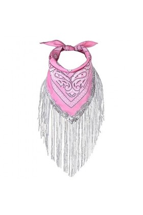Cowgirl Bandanas Sequin femmes Bachelorette Bandanas gland garniture tête écharpe Cowgirl frange Bandanas foulard Bandanas li