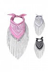 Cowgirl Bandanas Sequin femmes Bachelorette Bandanas gland garniture tête écharpe Cowgirl frange Bandanas foulard Bandanas li