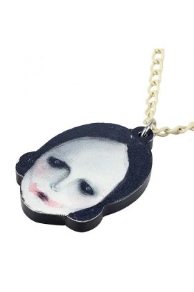 NELLN Collier acrylique Halloween poupée collier pendentif collier Choke punk bijoux femme accessoires