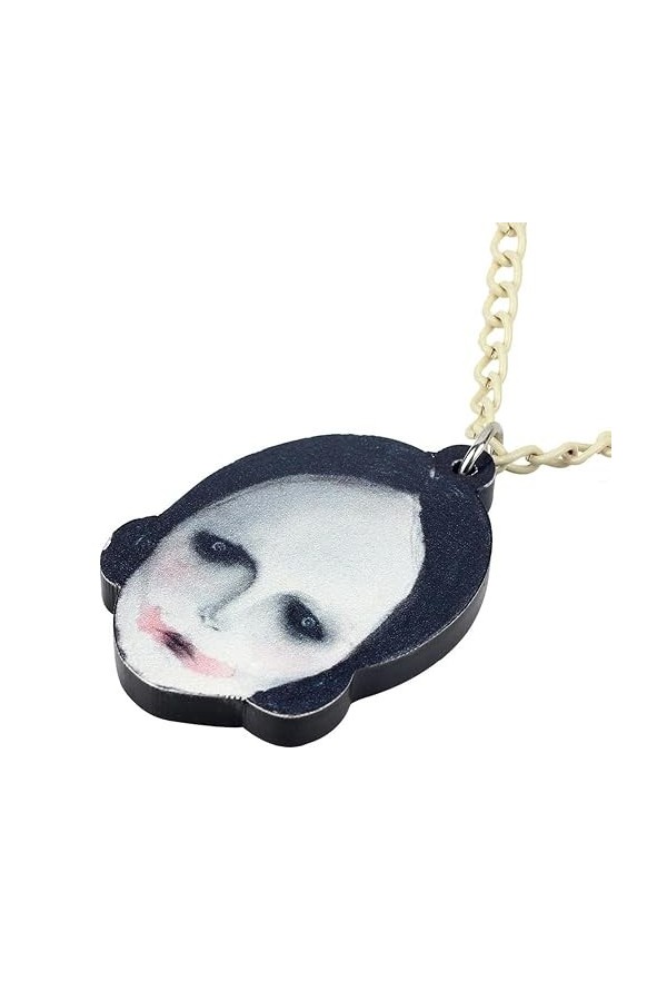 NELLN Collier acrylique Halloween poupée collier pendentif collier Choke punk bijoux femme accessoires