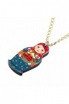 NELLN Collier acrylique mode russe poupée collier pendentif collier Choke Holiday Jewelry cadeau pour femme