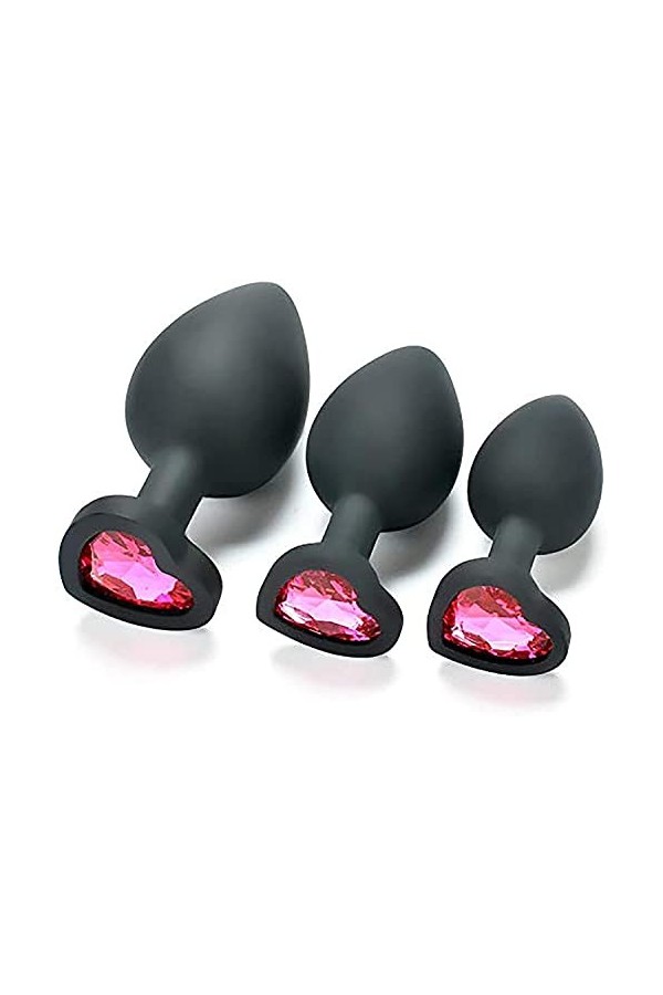 Ànâl Dilâtateurs 3pcs / Set Kits de formateur de masseur débutant en silicone Les hommes et les femmes partagent des kits de 