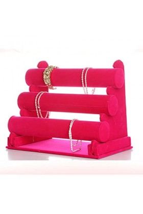 FIOERDTUIE Bijoux présentoir bague organisateur vitrine support boucles doreilles support grand espace décoration plateau ac