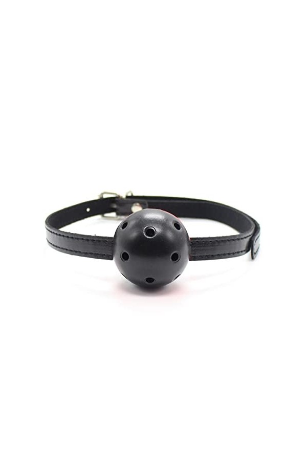 Set de 4 jouets pour couple, fouet en cuir, ballon rond en silicone à 3 trous, jouet de yoga pour adulte homme femme, noir