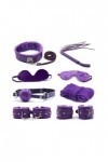 12Pices-Set de Kit Vêtements Retenue Fourrure Corps Jouet Sexy Programme Femme Menottes Šex Adulte Toy lit Yoga Design Collie