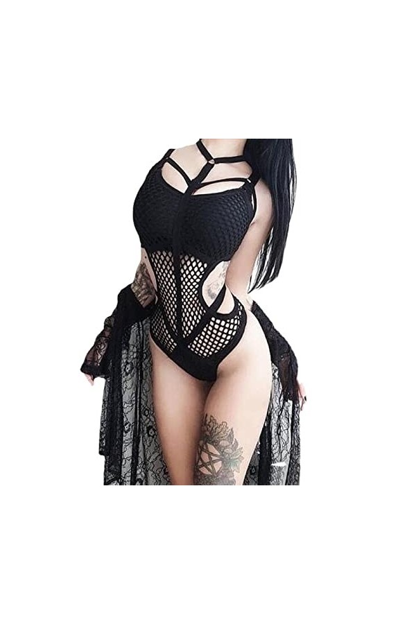 ZTIANEF CorsetPanneaux Sexy en Maille Halterneck rustre érotique Lourd en Rose, XL