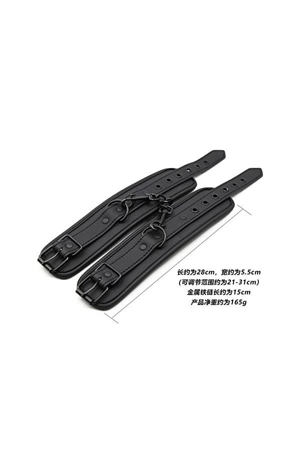 ADASTE 2Pcs Sm Cadeau de Luxe Pour Couple Menottes Šêx Adulte Lit Plaisir Accessoires Transport Yoga Poids Vêtements B-D-S-M 