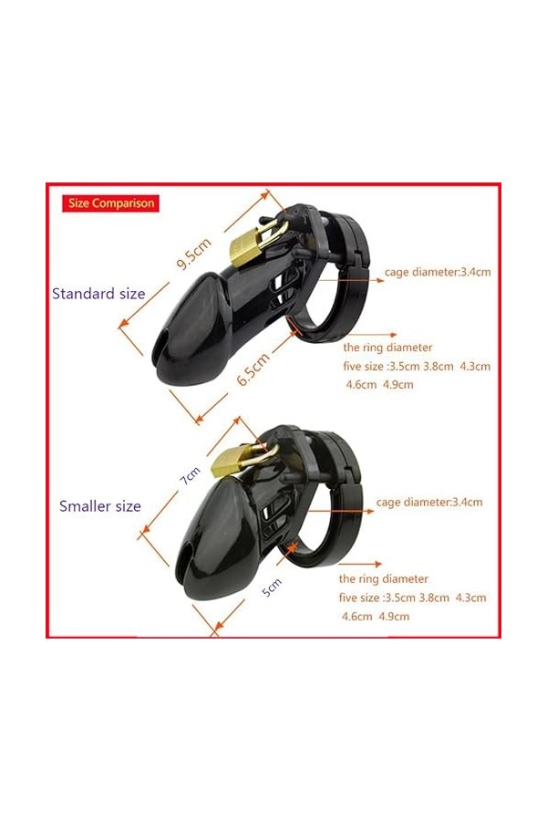 MelBiz Cage de sécurité Portable pour Homme au Design Attrayant（Long Version）