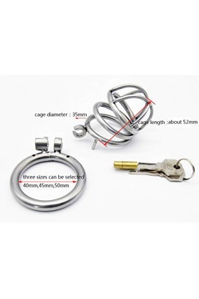 MYNML avec cathéter rétention métallique Dispositif de Verrouillage Cage Dispositif pour Exercice Hommes 45mm ❀674