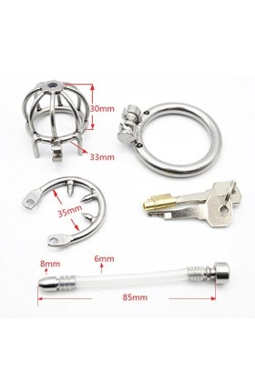 MYNML avec cathéter Dispositif de Fixation métallique Cage de Verrouillage pour Protection Sportive Homme 45mm ❀673