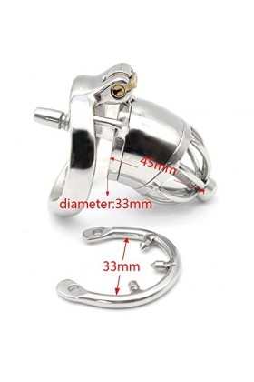 MYNML Cage de Verrouillage en métal pour Hommes avec Dispositif de cathéter Protection Sportive ❀662 45mm 