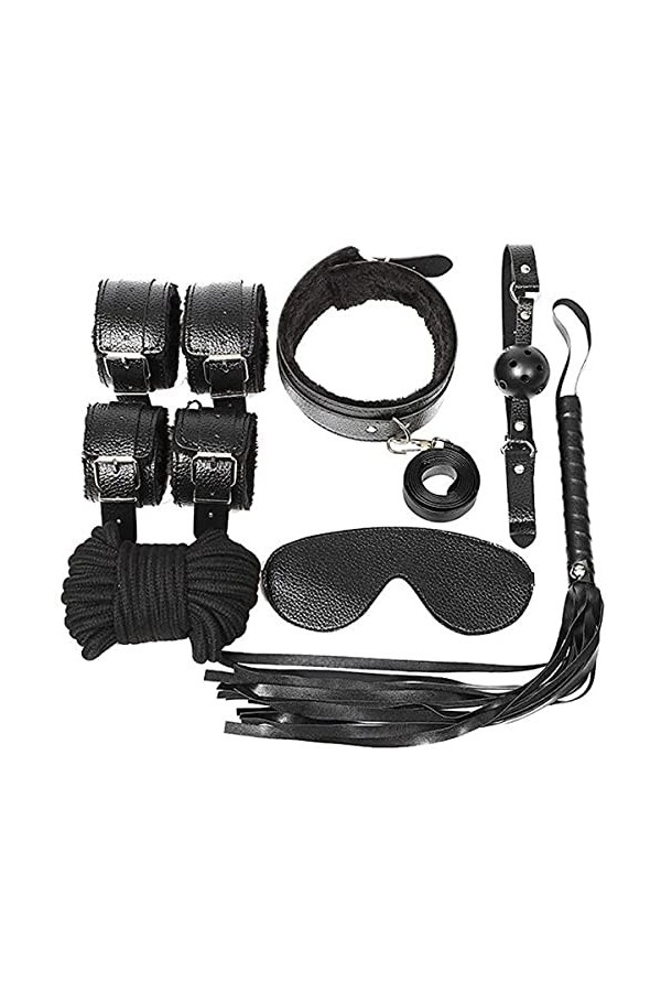 CWT 7 Pices-Set Lit Toy Femme Sports de Mode Design Corps Vêtements Kit Fourrure Collier Yoga Retenue Sexy Menottes Šex Adult