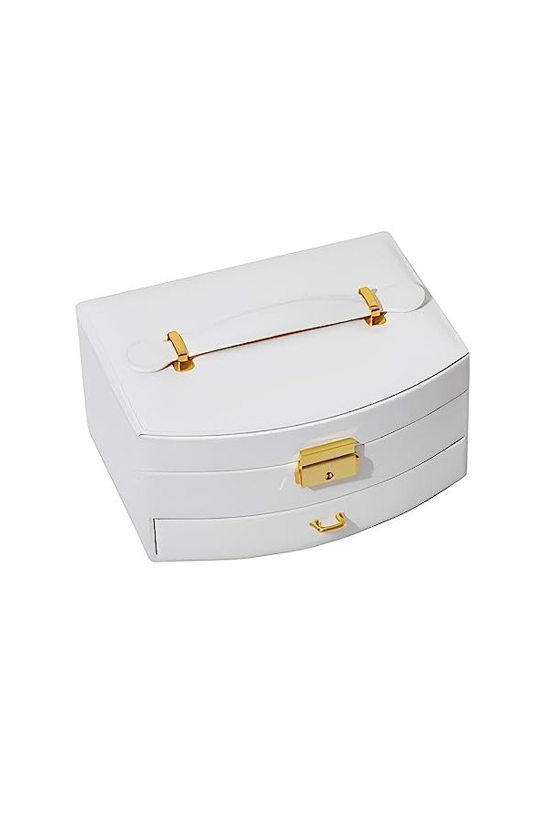 eexuujkl Bijoux Boîte De Rangement Conteneur Ménage Double Couche Colliers Anneaux Tiroir Organisateur Vitrine Conteneur De S