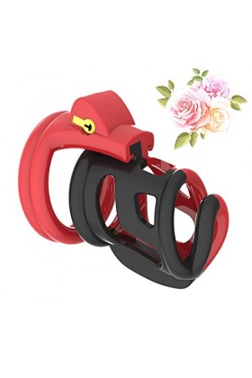 Anneau de verrouillage rouge respirable de la cage cÜcK pour hommes.