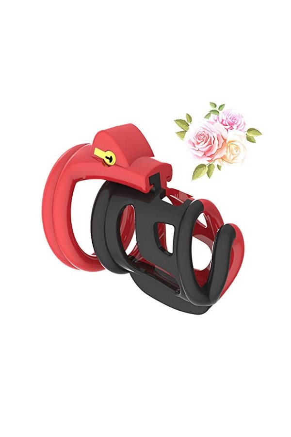 Anneau de verrouillage rouge respirable de la cage cÜcK pour hommes.