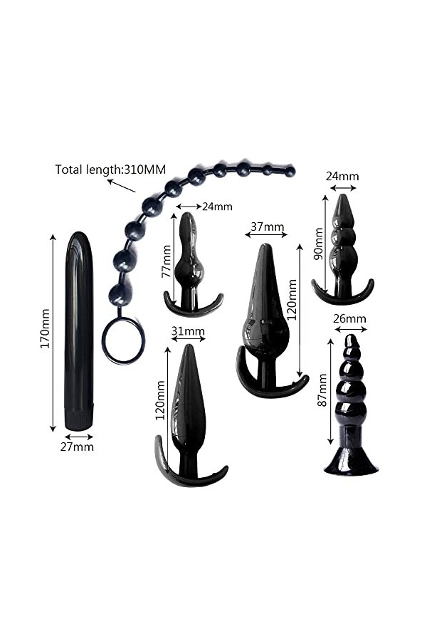 Plug Aṇale 7 pièces/ensemble masseur débutant kit de formation de jouets de massage ensemble masseur es kits de formation ave