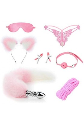 Jeu de Sexe Ensemble Sept pièces Bouchon de Bouche de Boule de Queue darrière-Cour livré avec des Produits pour Adultes