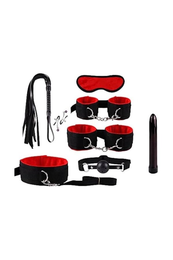 BDDE Accessoires Gode anale Mẹnottes Šèx Bondage de Menottes Kit Sm Bandage Vêtements Bondage Érotiques Menottes