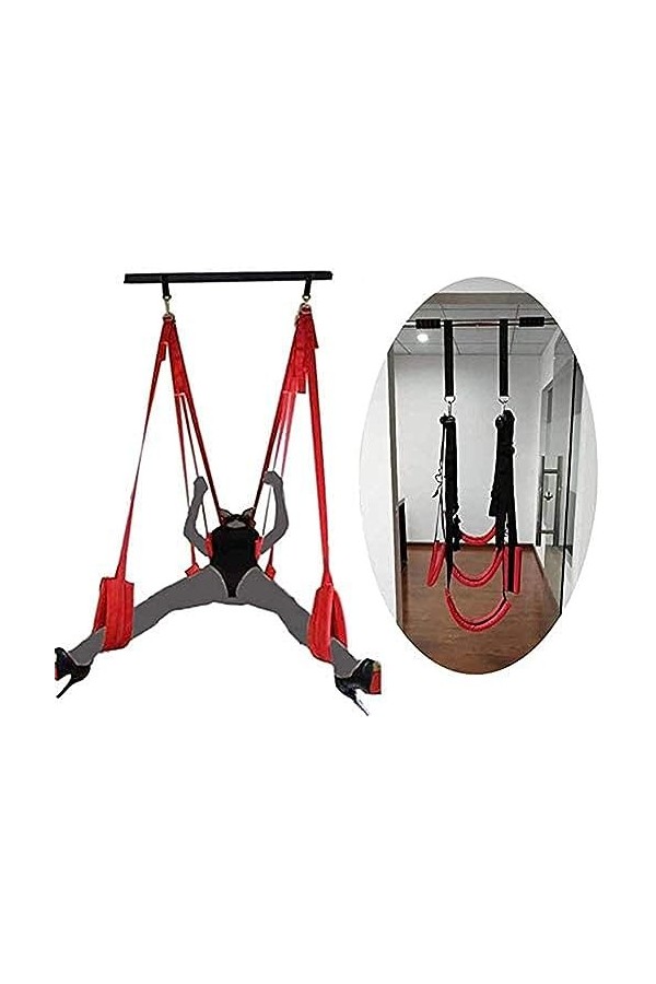 Balançoire de Sexe Kit de balançoire intérieure SM de Sexe de Couple Doux et Confortable 360 Spining Hanging Room Massage Too