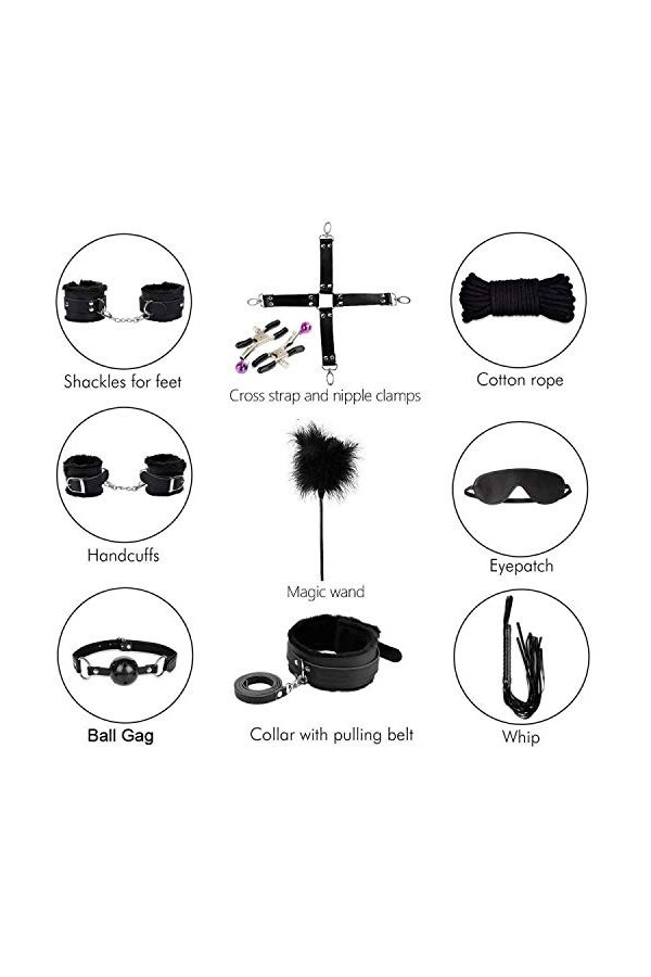 Sports Cuir Saisir Jouet Équipement Ensemble Couple Costume Mẹnottes Šex Ạdulte Menottes Vêtements Vêtements Cadeaux Exercice