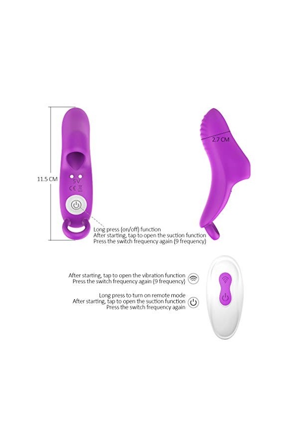 Sucer Jouets Mode Puissant Clit Vbrator avec Jouet pour Adultes a Moteur Calme pour Femmes Et Couple, Violet CX9