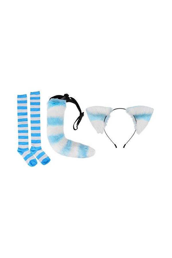 Oshhni Ensemble de costumes de chat, costume de cosplay chaton, bandeau, pince à cheveux bas danimaux oreilles et ensemble d