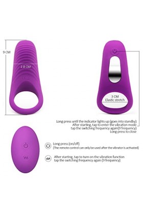 Rouge Une pièce avec équipement de Yoga-Masseur Vibrant en Cristal de Silicone granulé N3S