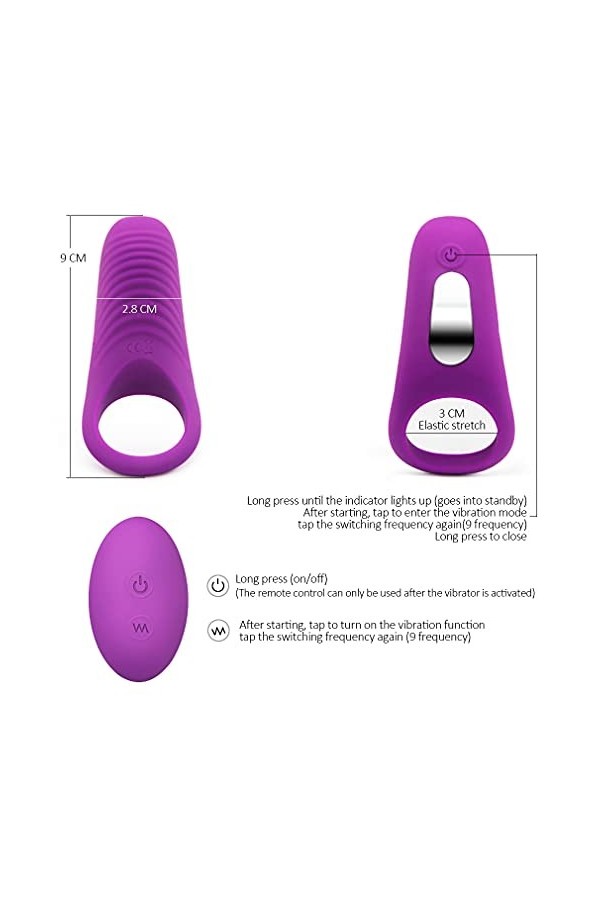 Rouge Une pièce avec équipement de Yoga-Masseur Vibrant en Cristal de Silicone granulé N3S