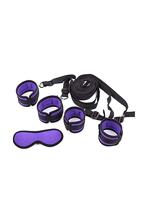 WJE Costume de Jeu de rôle détachable en Acier Inoxydable BSDM, Exercice de Cheval à Une Ligne Noir et Rouge 