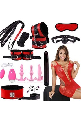SEX-GONGZHU [Lot de 14] Meilleur Cadeau pour Les fêtes de Fin dannée - Ensemble de Ceinture de Massage pour Pyjama de soirée