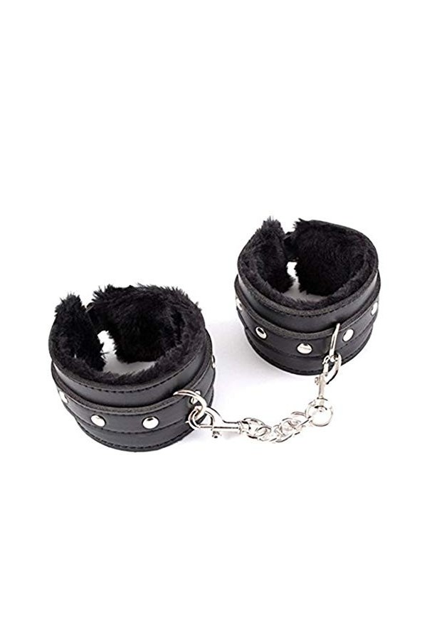 Bracelet en cuir peluche, bracelet de sport, tenue de couple noire classique, cadeau surprise aux poignets souples.