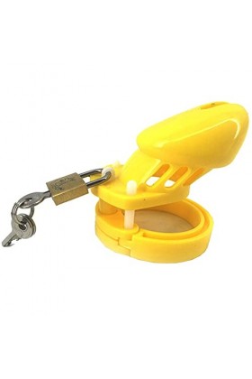 Cage en plastique jaune court équipement de soins de santé à la protection des sports masculins cage lock-179