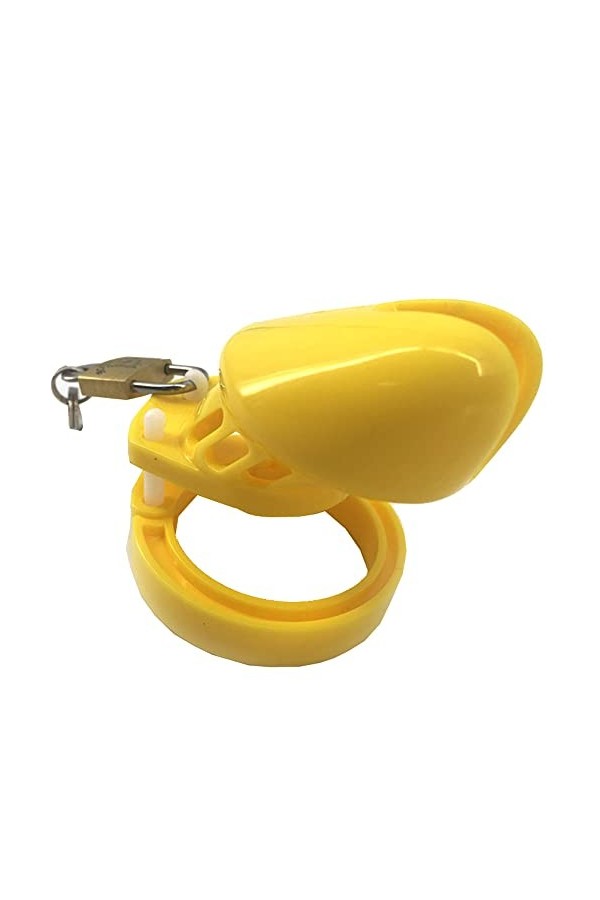 Cage en plastique jaune court équipement de soins de santé à la protection des sports masculins cage lock-179