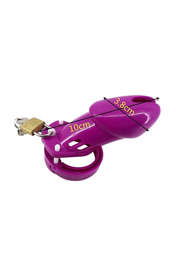 Violet long dispositif plastique cage équipement de soins de santé à la protection des sports masculins cage lock-186