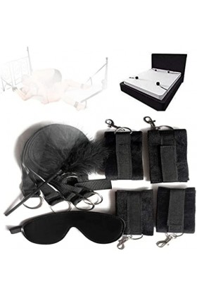 KUMEIER Sangles de lit et bâtons de plumes, bandeaux pour les yeux