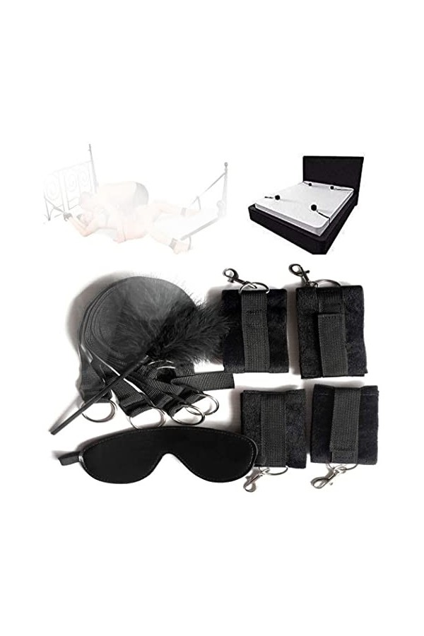 KUMEIER Sangles de lit et bâtons de plumes, bandeaux pour les yeux