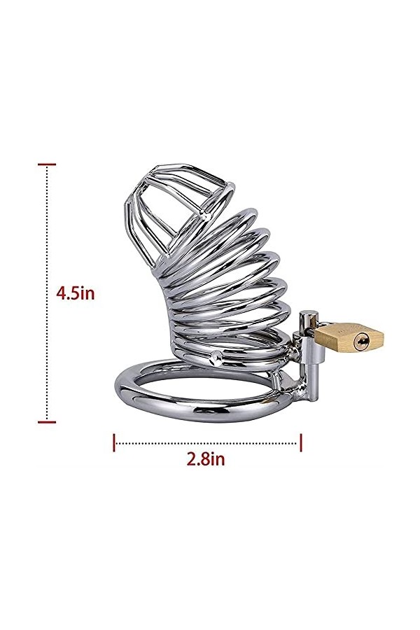 JYDQM Đîldờ Anneau Outil Heureux Oiseau Cages Metal Confortable Contrôler Homme Cage de Verrouillage Sport Device Lock Toy
