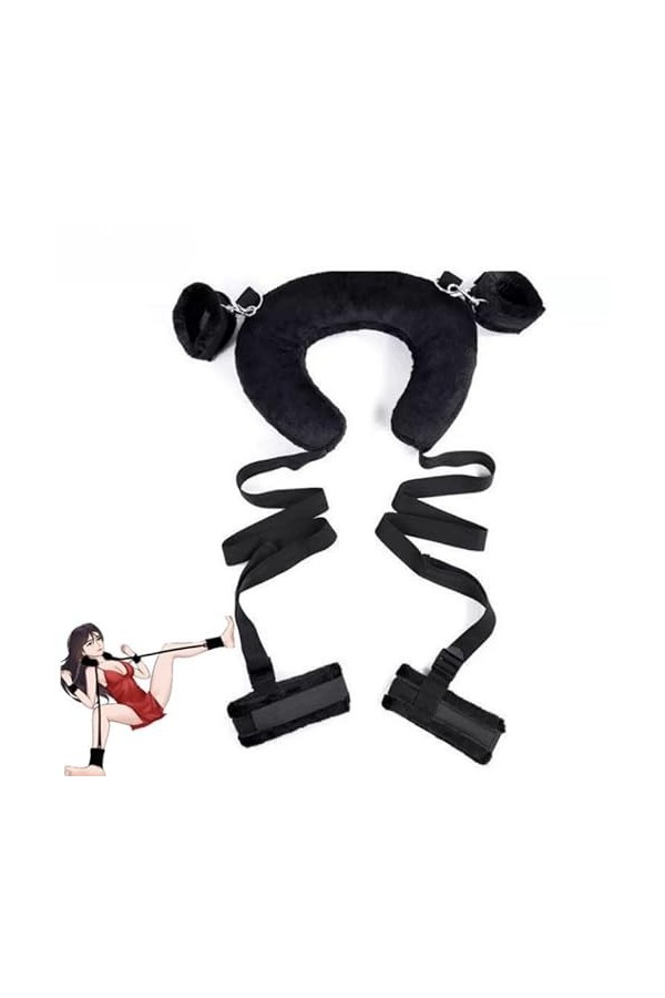 HUNTVE Bondage & Restraint Coussin pour Jambes écartées, Conditionnement de lit pour Femmes, Accessoires de Sangles pour Jamb