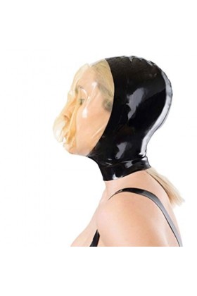 - Latex Noir Sexy de Capot En Caoutchouc Capot Gummi 0.4Mm Party Şêxťøýëş Șơúplẹ Lìssẹ Couples Femme/Noir/S