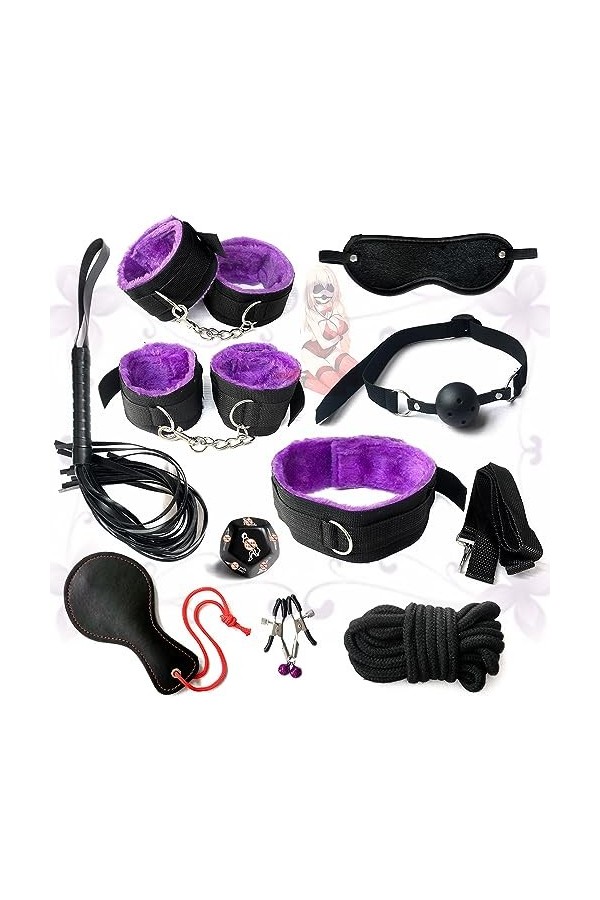 Kit T-Shirt Nylon 10 pièces @ dult C0splay Jeux Jouet Violet et Noir 
