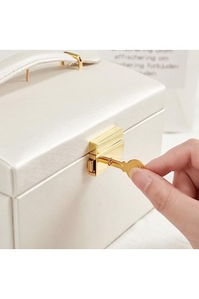 SUIOPPYUW Boîte à bijoux trois couches pendentifs boucles doreilles en papier collier stockage Bracelet colliers emballage a