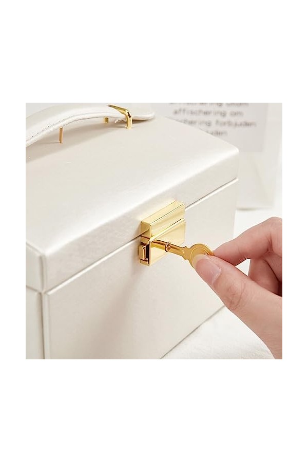 SUIOPPYUW Boîte à bijoux trois couches pendentifs boucles doreilles en papier collier stockage Bracelet colliers emballage a