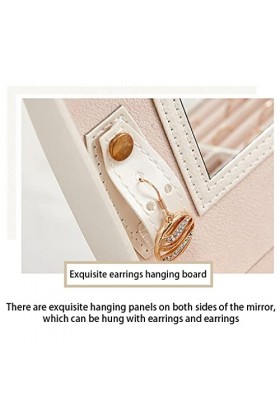 BEALIFE Boîte à Bijoux Trois Couches Pendentifs Papier Solide Collier Stockage Présent Emballage Organisateur Portable Décora